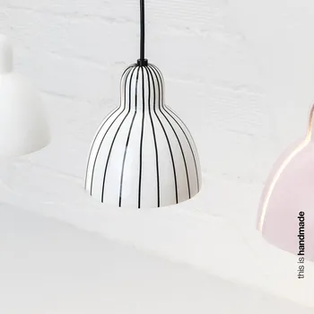 VENICE závěsné svítidlo, bílá s pruhy - FARO