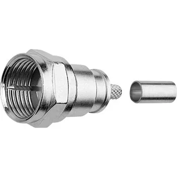 Elektrický konektor Telegärtner 100025626 100025626 F konektor zástrčka, rovná 75 Ω 1 ks