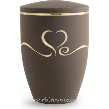 Smuteční dekorace Ocelová urna Melina srdce
