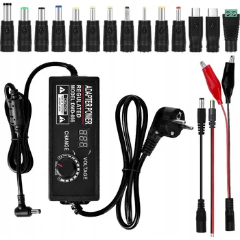 Regulovatelný napájecí zdroj 3-36V 4A 144W univerzální AC/DC adaptér se 14 konektory