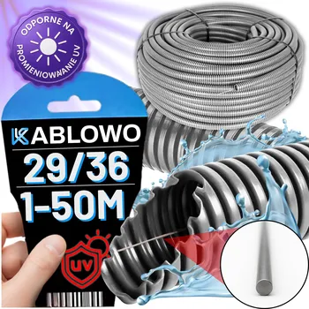 kabelová chránička HUSÍ KRK CHRÁNIČ KABELŮ S DÁLKOVÝM OVLÁDÁNÍM 750 N NEHOŘLAVÁ PVC 36 MM 1 M OHEBNÁ ZEMNÍ