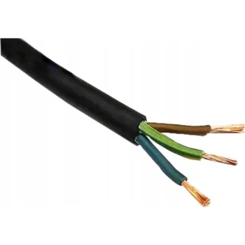 elektrický kabel Kabel kulatý elektrický instalační lanko OWY 3 x 2,5 1m DIKOM 1 m