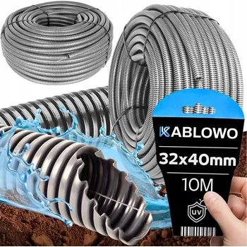 kabelová chránička HUSÍ KRK CHRÁNIČ KABELŮ OHEBNÁ PRO ZEMNÍ KABELY NEHOŘLAVÝ PVC 750N 32/40MM 10M