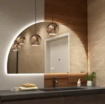 Erga Kori, půlkruhové LED zrcadlo 80x140cm, 3105 lm, 3 barvy světla, ERG-V01-KORI-8014-CL