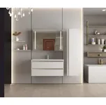 Erga Hana, zrcadlová galerka s LED osvětlením 100x70cm s integrovanou zásuvkou, bílá, ERG-V05-HANA-1070-WH