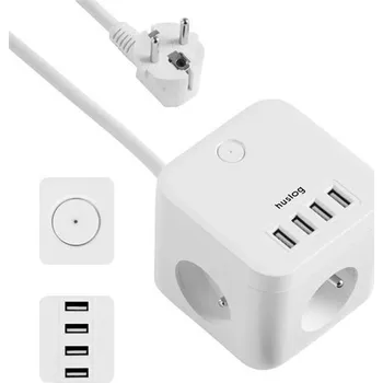 Prodlužovací kabel Prodlužovací kabel HUSLOG EMX-190224 White 1,5m