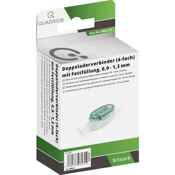 Quadrios 1905C133, kabelová rychlosvorka, 0.90-1.30 mm², kontakty 4, zelená, 10 ks