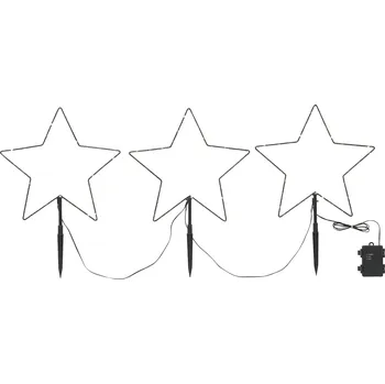 Dekorativní svítidlo Sygonix SY-5149664 vánoční hvězda hvězdy teplá bílá LED černá časoměřič