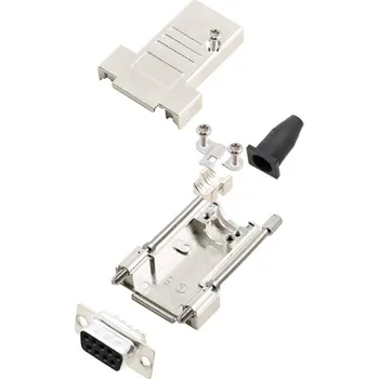 encitech DTSL09-T-JSRG plus DBS-K 6355-0040-11 sada D-SUB zásuvková lišta 180 ° Pólů: 9 pájecí kalíšek 1 sada