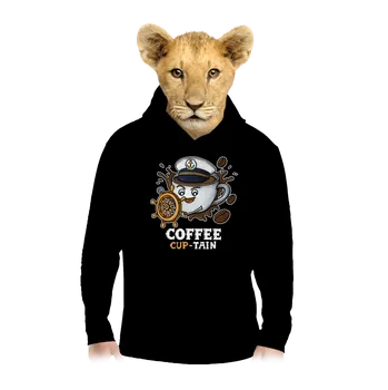 Chlapecká mikina Bastard Coffee Cup-tain dětská mikina klokanka Black