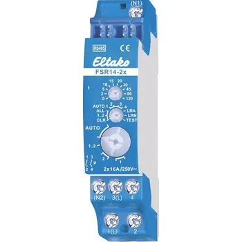 FSR14-2x Eltako RS485 sběrnicový spínač 2kanálový montáž na lištu Spínací výkon (max.) 2000 W