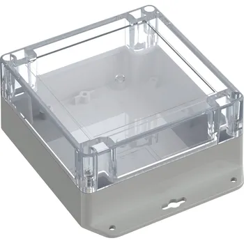 Elektroinstalační krabice TRU COMPONENTS 6U07121206737 TC-13865316 Průmyslová skříň 151.4 x 121.4 x 60 ABS-PC světle šedá, transparentní 1 ks