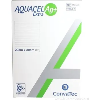 Krytí na ránu AQUACEL Ag+ Extra krytí na rány se stříbrem se zesíleným účinkem, 20x30 cm, 1x5 ks