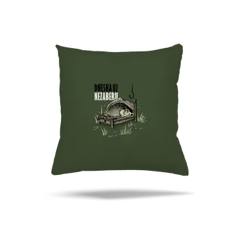 Polštář Bastard Dneska už nezaberu polštář Olive Green