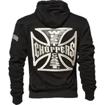 West Coast Choppers Mikina s kapucí Cross Panel 3D logo černá 4XL