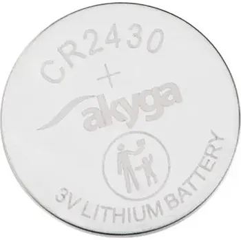 Článková baterie Akyga knoflíkový článek CR 2430 3 V 1 ks 280 mAh Li-MnO2 CR2430