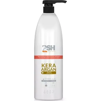 Kosmetika pro psa PSH Arganový šampon pro psy Kera-Argan (PSH šampon kera argan. Kera - Arganová kúra je speciálně vyvinutá pro hydrataci a regeneraci srsti od kořene až po konečky srsti. Je ideální pro suchou a poškozenou srst.)