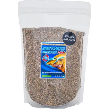 Boilies Splashbaits METHOD FEEDER MIX ČESNEK KARAMEL 1000 g