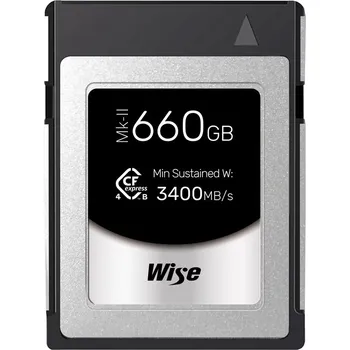 Paměťová karta Wise 660GB CFexpress 4.0 Type B PRO Mk II Memory Card 3600 MB/s
