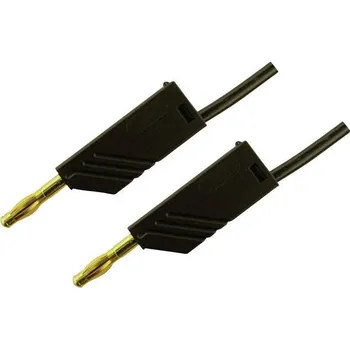 Měřicí kabel Hirschmann Test a Measurement MLN 100/2,5 SW měřicí kabel lamelová zástrčka 4 mm lamelová zástrčka 4 mm 1.00 m černá 1 ks