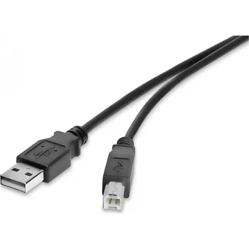 elektrický kabel Renkforce USB kabel USB 2.0 USB-A zástrčka, USB-B zástrčka 0.30 m černá pozlacené kontakty RF-4463064