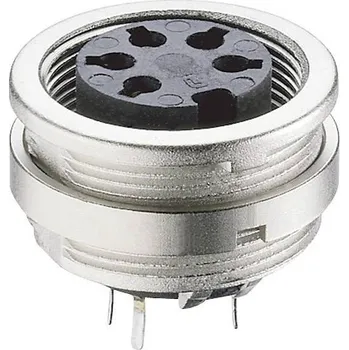 Elektrická zásuvka Lumberg KFR 50/6 DIN kruhový konektor zásuvka, vestavná vertikální Pólů: 5 stříbrná 1 ks