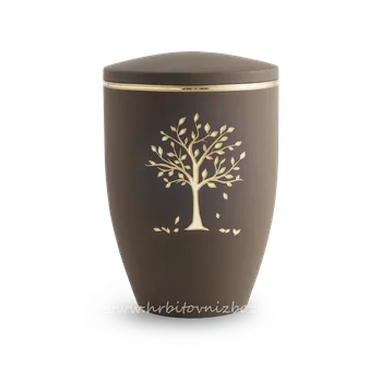 Smuteční dekorace Ocelová urna Melina se stromem