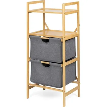 regál Bambusový regál Basket Urban 404285 šedý