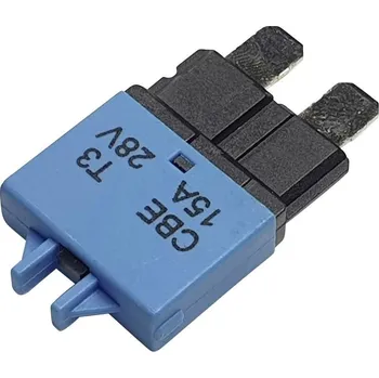 Autopojistky Hansor Circuit Breaker Standard, type 3, Manual Reset, 15ACBE3 Series 15A automatická plochá pojistka, 12 V, 24 V, 32 V, 15 A, 1 ks
