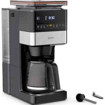 Kávovar Krups kávovar černá, stříbrná připraví šálků najednou=18 s mlýnkem, displej