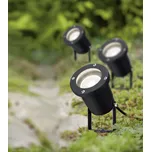 Paulmann 98897 LED zahradní reflektor sada 3 ks LED GU10 10.5 W černá