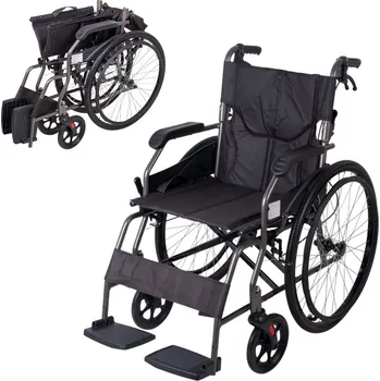 Invalidní vozík inSPORTline Jakesully 28906 odlehčený vozík černý 45,5 cm