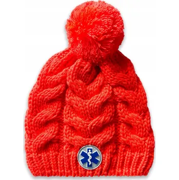 Čepice Zimní čepice Eskulap FLUO s bambule Záchranář Zdravotnická Záchranná Služba