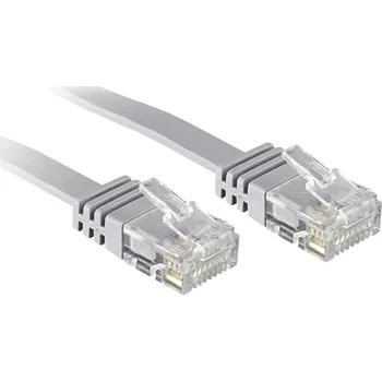 Datový kabel LINDY 47491 RJ45 síťové kabely, propojovací kabely CAT 6 U/UTP 1.00 m šedá s ochranou 1 ks