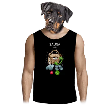 Pánské tílko Bastard Sauna volá pánské tílko Black