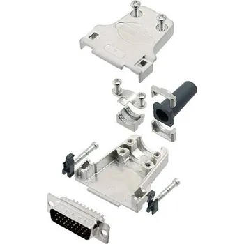 Amphenol L17DTZF09-RG plus L717HDE15P sada D-SUB kolíkové lišty 180 ° Pólů: 15 pájecí kalíšek 1 ks