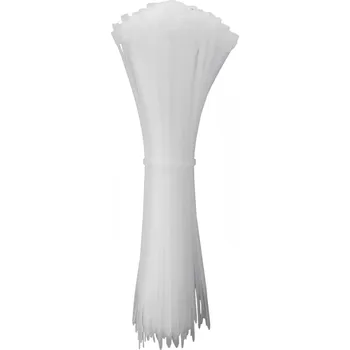 Organizace kabelů Quadrios 24CA339, 24CA339, stahovací pásky, 4.6 mm, 200 mm, bílá, odolná vůči UV záření, 100 ks