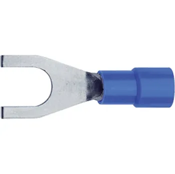 Kabelové oko Klauke 630C4 vidlicové kabelové oko 1.50 mm² 2.50 mm² Ø otvoru=4.3 mm částečná izolace modrá 1 ks