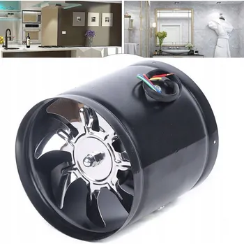 Domácí ventilátor 150 mm POTRUBNÍ VENTILÁTOR PRO HORKÝ VZDUCH, PRŮMYSLOVÝ, VÝKONNÝ