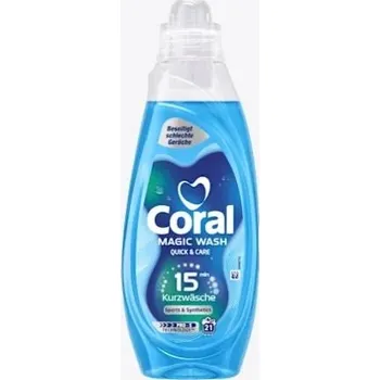 Prací gel Coral Magic Wash Sport a syntetika - Prací prostředek z Německa 840ml/21 dávek.
