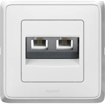vypínač a zásuvka CA BÍLÁ ZÁSUVKA RJ11 2 VÝSTUPY *773839 Legrand