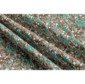 Kočárkovina - cákance hnědotyrkys - ZBYTEK LÁTKY - 0,50m