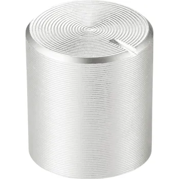 TRU COMPONENTS TC-11613920 otočný knoflík s označením stříbrná (Ø x v) 10 mm x 11 mm hliník, plast 1 ks