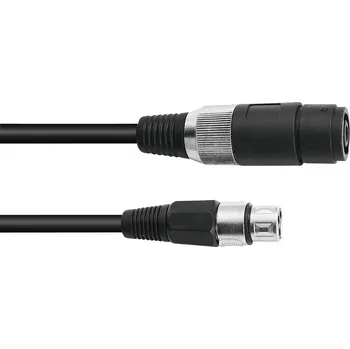 Audio kabel Omnitronic 3022050N XLR propojovací kabel [1x XLR zástrčka 3pólová - 1x XLR zásuvka 3pólová] 5.00 m černá