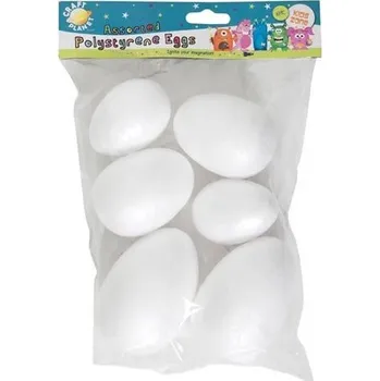 DOCRAFTS polystyrenové vejce 6 ks - různé velikosti