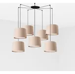 SAMBA závěsné svítidlo, černá/béžová, 7L - FARO