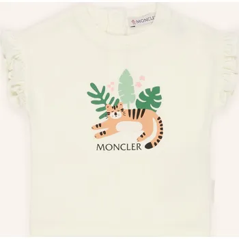 Dámské tričko Moncler Enfant Tričko S Volánky pro miminko, krémová / tmavě...