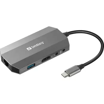 Počítač Sandberg USB-C 6-in1 dokovací stanice (136-33)