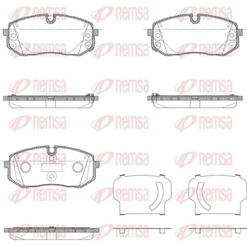 Brzdová destička Sada brzdových destiček, kotoučová brzda REMSA 1302.10