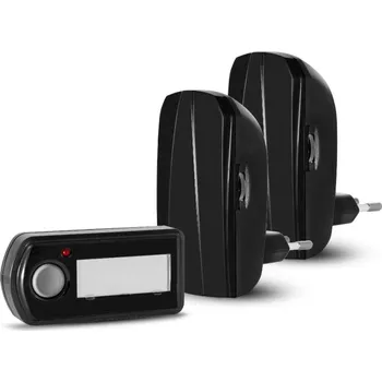 Stavební výplň ELEKTROBOCK Bezdrátový zvonek - síťový BZ11-21 černá BZ11-21 ČERNÁ